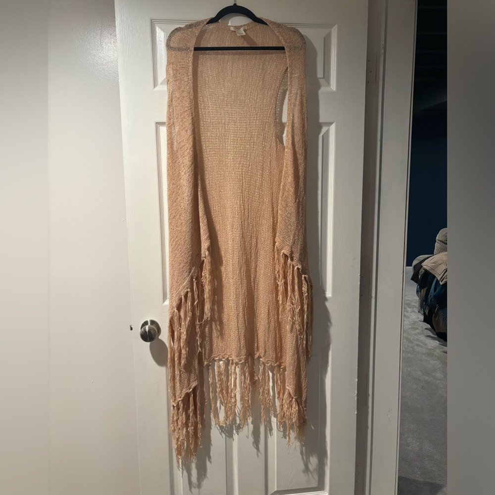 Long sleeveless cardigan